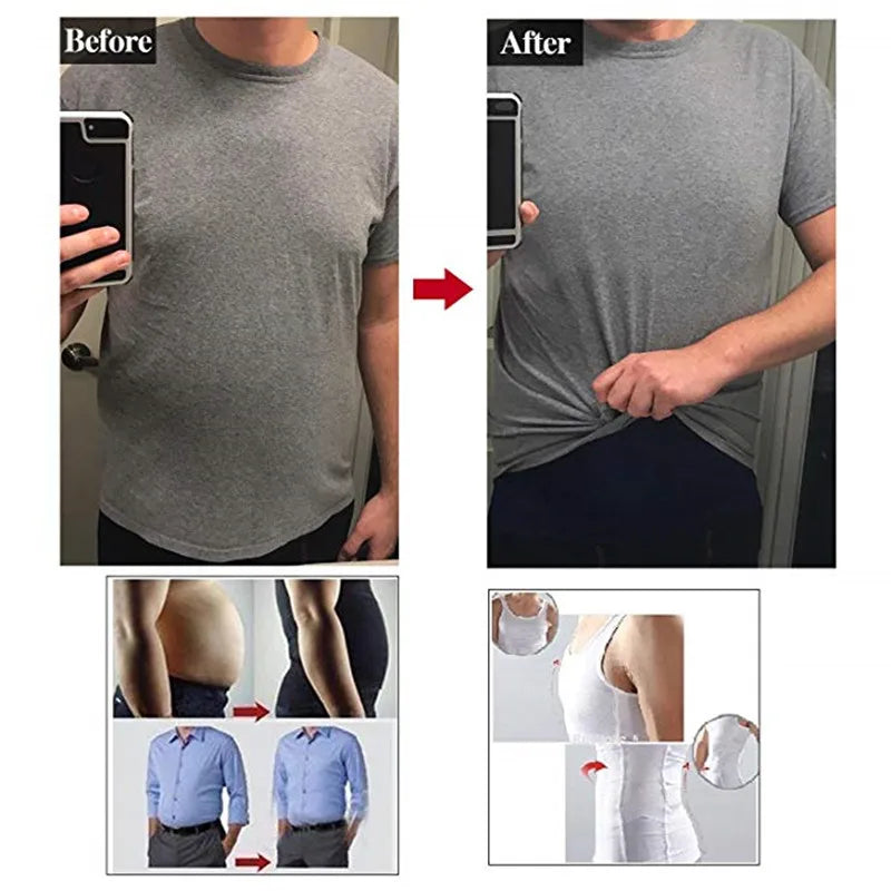 Slimming Vest Men'S Slimming Underwear Body Shaper Waist Cincher Corset Men Shaper Vest Body Slimming Tummy Belly Body Shapewear